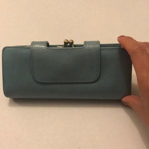 HOBO light blue wristlet